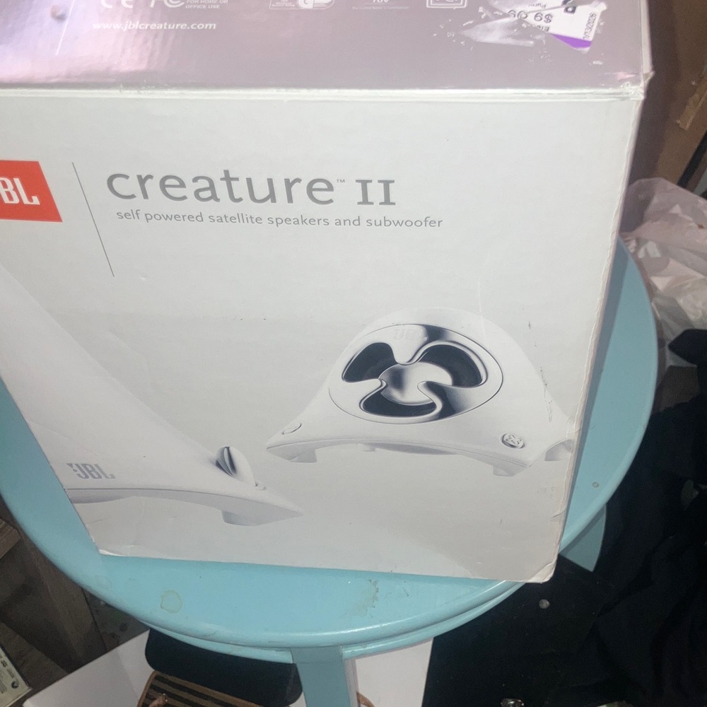 Jbl creature II satellite speakers subwoofer White new in box